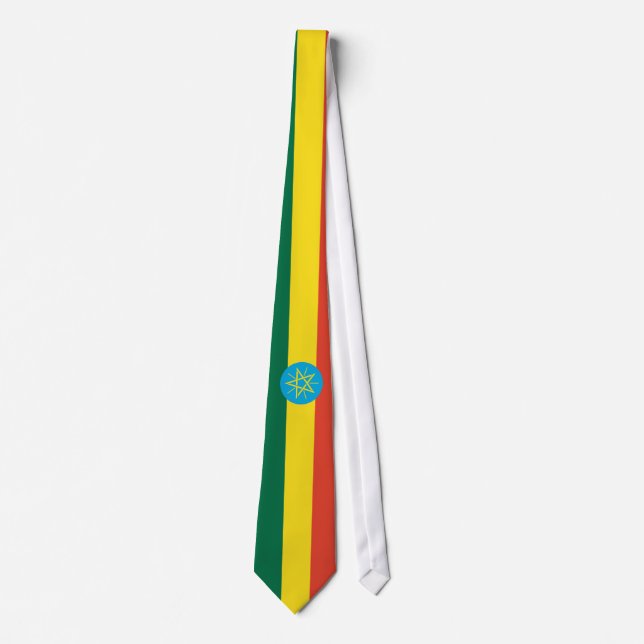Ethiopia Flag Neck Tie (Front)