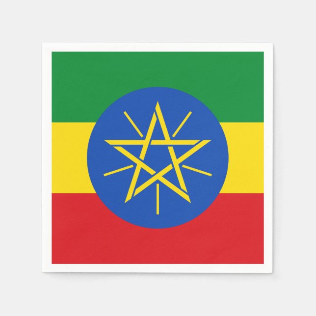 Ethiopia Flag Paper Napkins (Front)