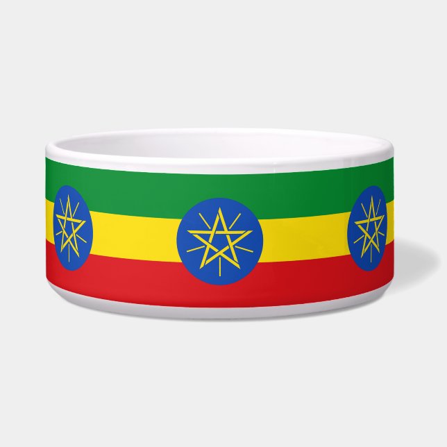 Ethiopia Flag Pet Bowl (Front)