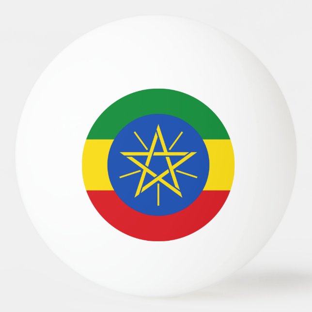 Ethiopia Flag Ping Pong Ball (Front)