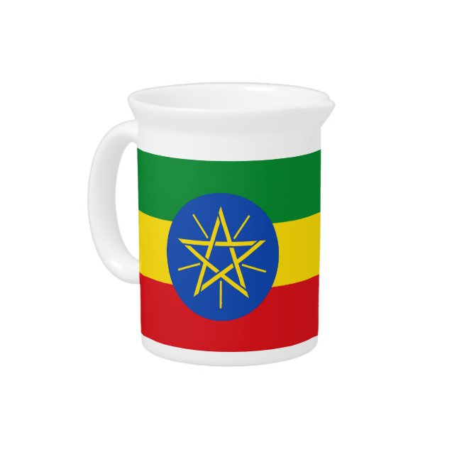 Ethiopia Flag Pitcher (Left)