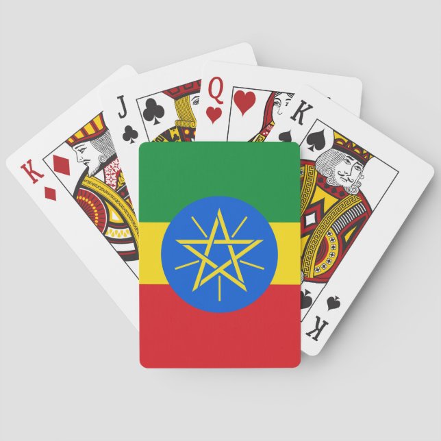 Ethiopia Flag Poker Cards (Back)