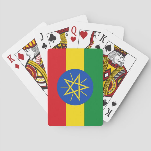 Ethiopia Flag Poker Cards (Back)