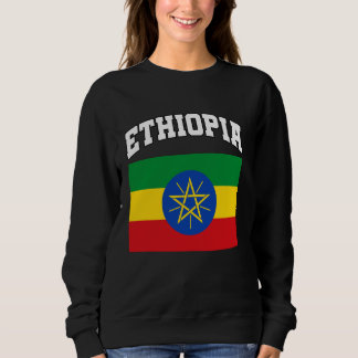 Ethiopia Flag Proud Ethiopian Heritage Culture Dia Sweatshirt