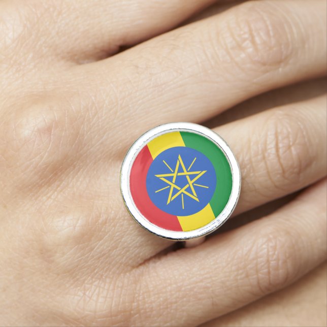 Ethiopia Flag Ring (In Situ)