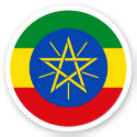 Ethiopia Flag Round Sticker