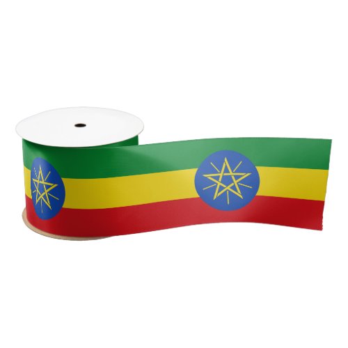 Ethiopia Flag Satin Ribbon