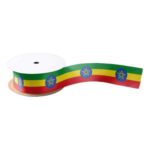 Ethiopia Flag Satin Ribbon