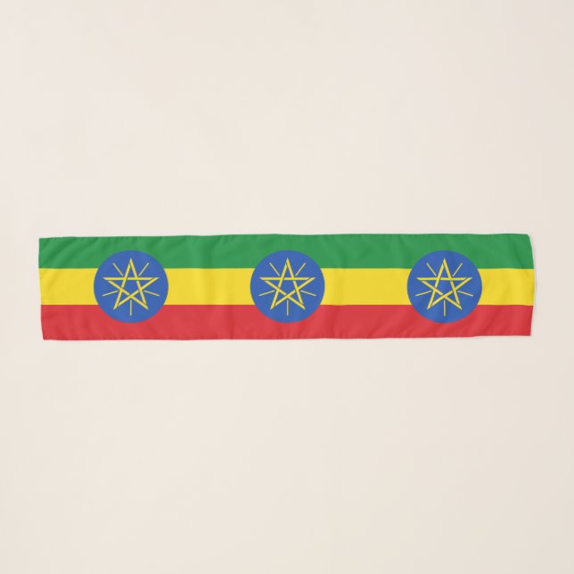 Ethiopia Flag Scarf (Front (Horizontal))