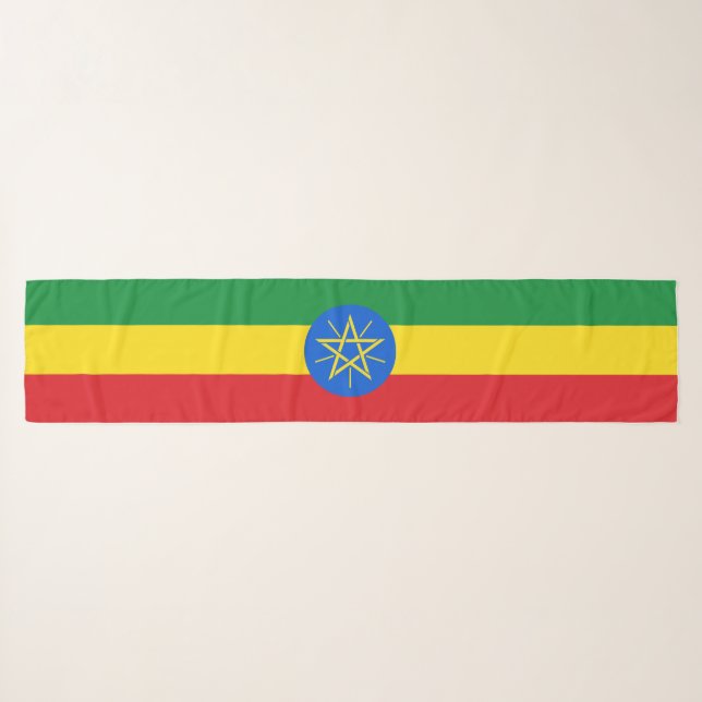 Ethiopia Flag Scarf (Front (Horizontal))