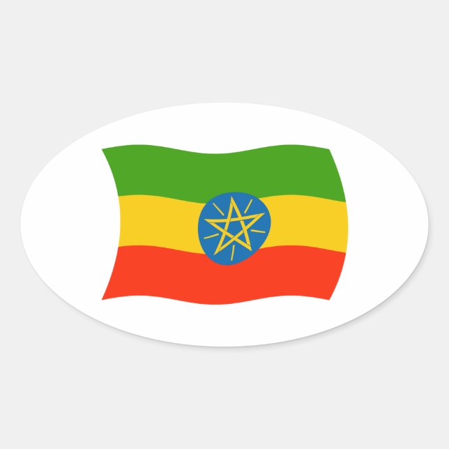 Ethiopia Flag Sticker (Front)