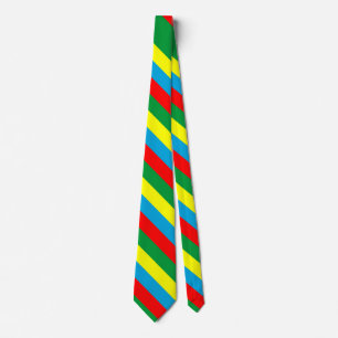 Ethiopia flag stripes country symbol pattern lines neck tie