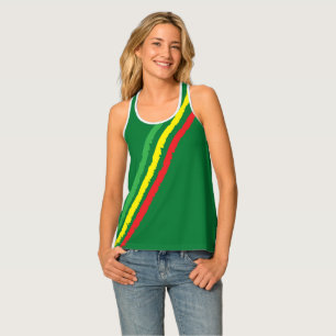 Ethiopia Flag Stripes  Tank Top