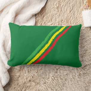 Ethiopia Flag Stripes Throw Pillow