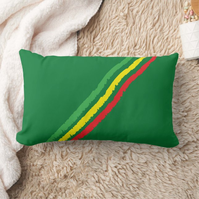 Ethiopia Flag Stripes Throw Pillow (Blanket)