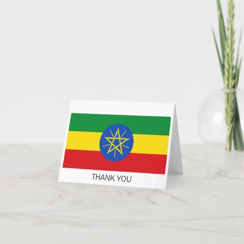 Ethiopia Flag Thank You Card