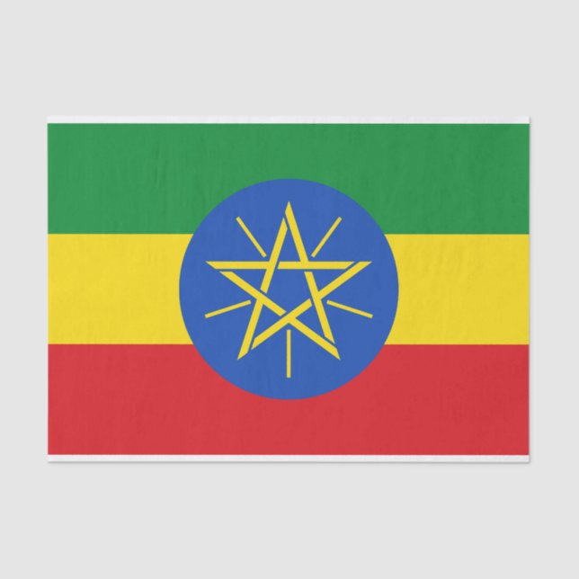 Ethiopia Flag Tissue Paper (Front)