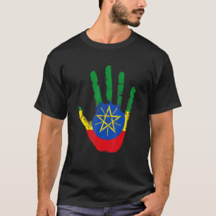 Ethiopia Flag Vintage Hand Addis Abeba Africa T-Shirt