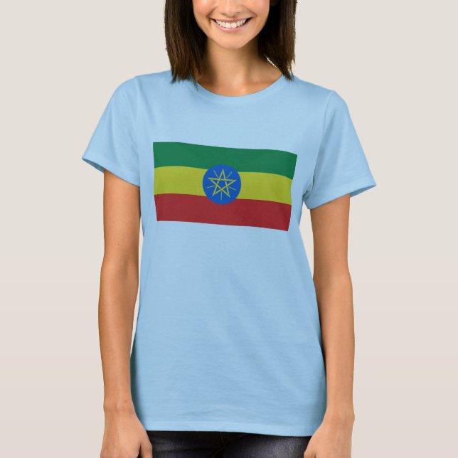 Ethiopia Flag x Map T-Shirt (Front)