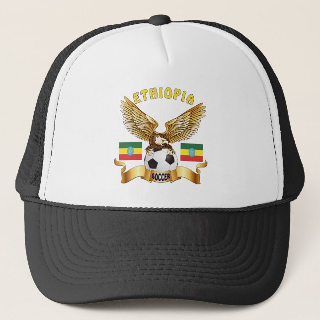 Ethiopia Football Designs Trucker Hat (Front)