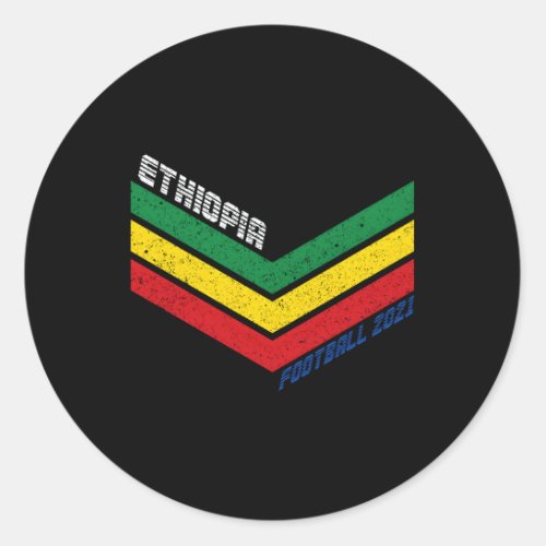 Ethiopia Football Jersey 2021 Soccer Classic Round Sticker