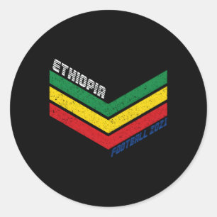 Ethiopia Football Jersey 2021 Soccer Classic Round Sticker