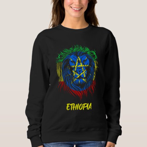 Ethiopia Lion Ethiopian Flag Sweatshirt
