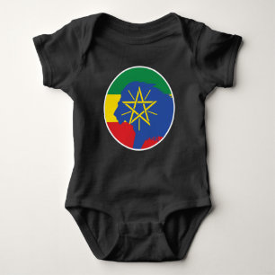 Ethiopia Lion Ethiopian National Animal Flag Baby Bodysuit