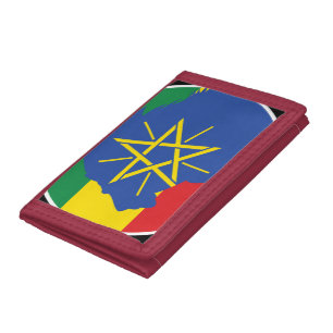 Ethiopia Lion Ethiopian National Animal Flag Trifold Wallet