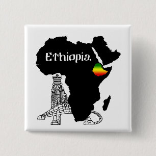ETHIOPIA / LION of JUDAH Pinback Button