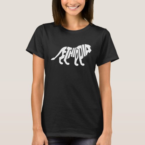 Ethiopia Lion Word   Animal T_Shirt