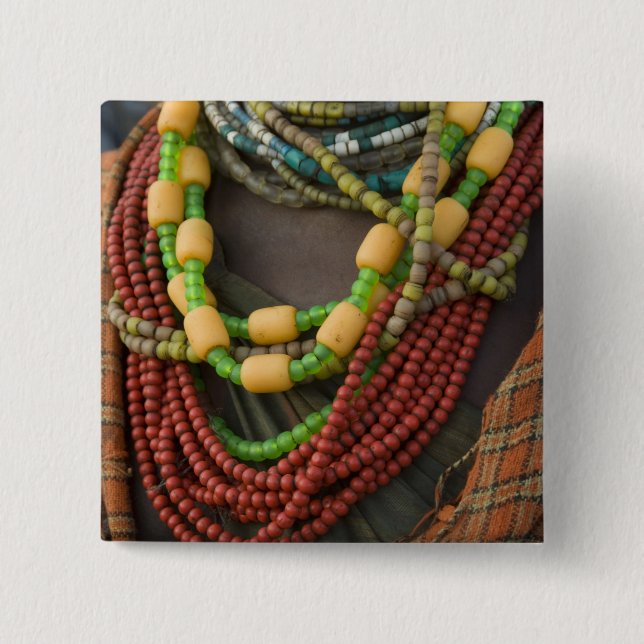 Ethiopia: Lower Omo River Basin, Omo Delta, Pinback Button (Front)