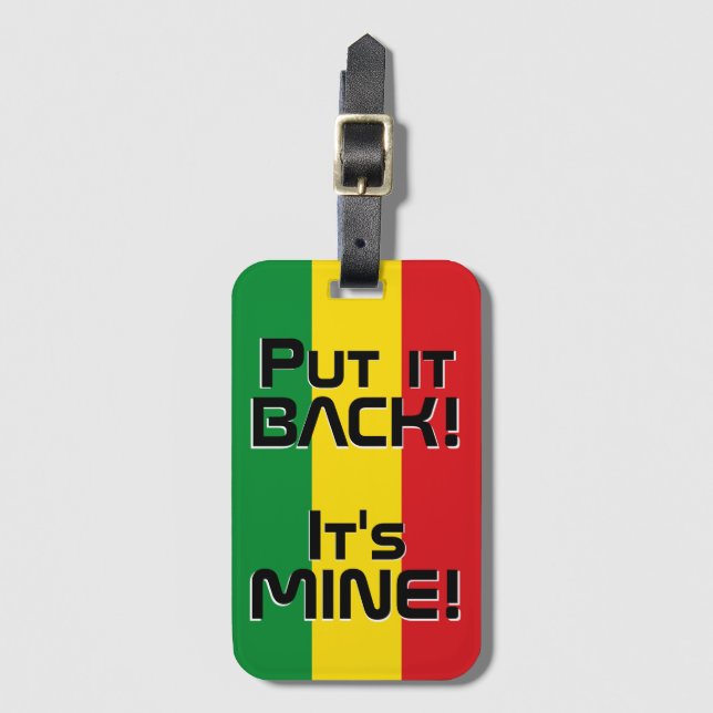 Ethiopia National Flag Funny Patriotic Luggage Tag (Front Vertical)