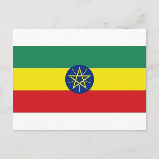 Ethiopia National Flag Postcard (Front)