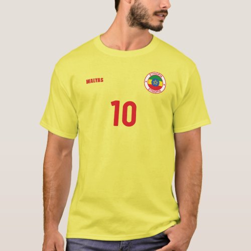 Ethiopia National Football Team Soccer Retro T_Shirt