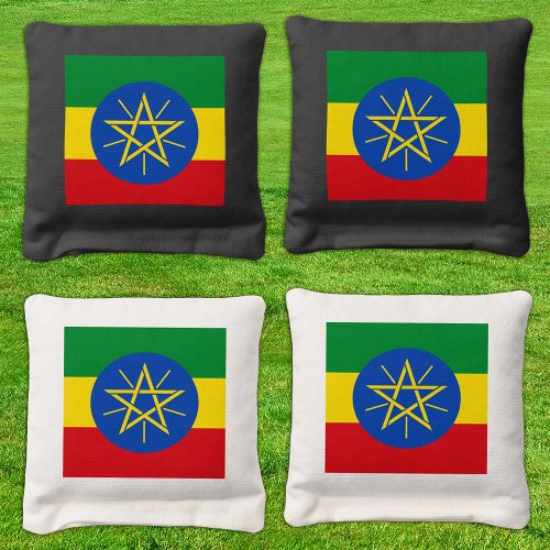 Ethiopia patriotic bags Ethiopian Flag Cornhole Bags