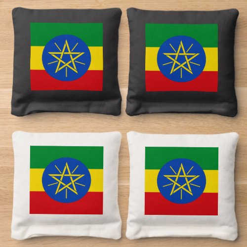 Ethiopia patriotic bags Ethiopian Flag Cornhole Bags