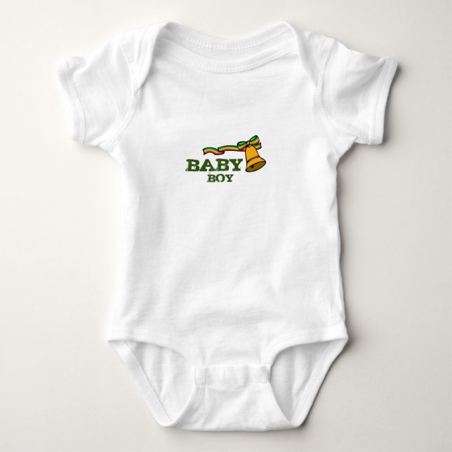 Ethiopia Rasta Flag Baby Bodysuit (Front)