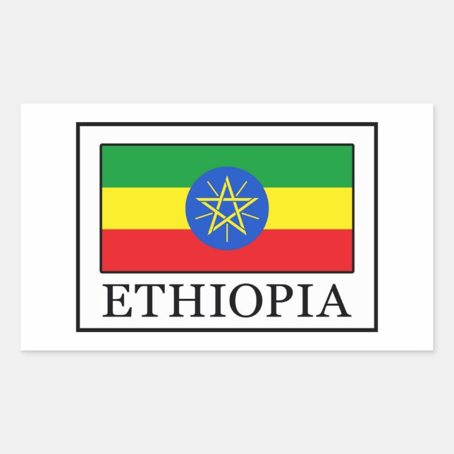 Ethiopia Rectangular Sticker (Front)