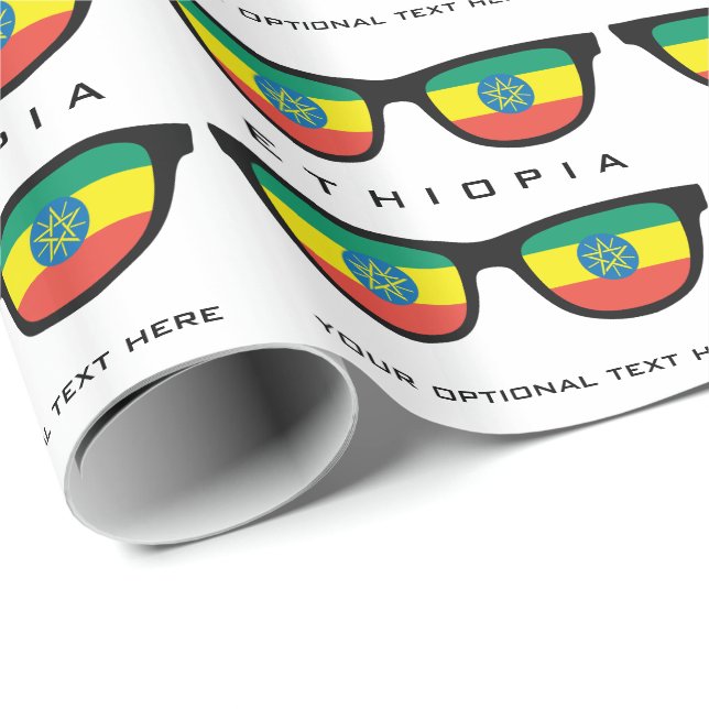Ethiopia Shades custom text & color gift wrap (Roll Corner)
