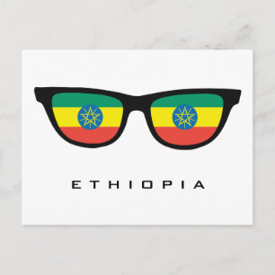 Ethiopia Shades custom text & color postcard