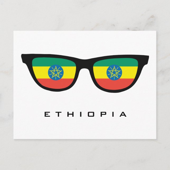 Ethiopia Shades custom text & color postcard (Front)