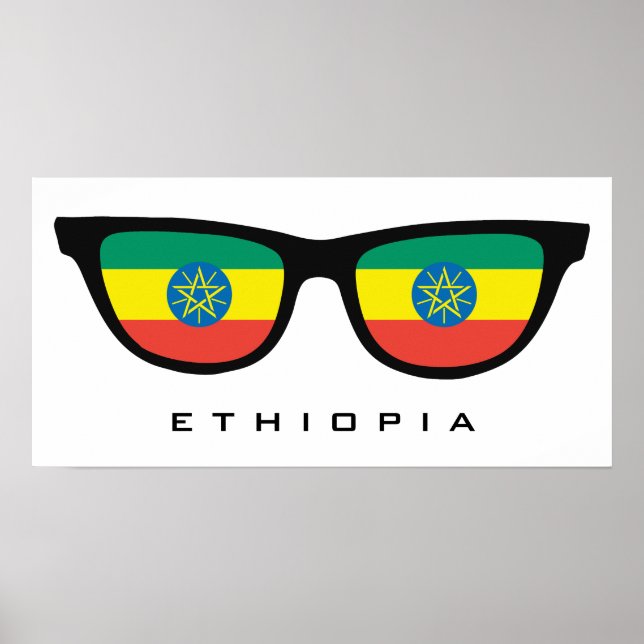 Ethiopia Shades custom text & color poster (Front)