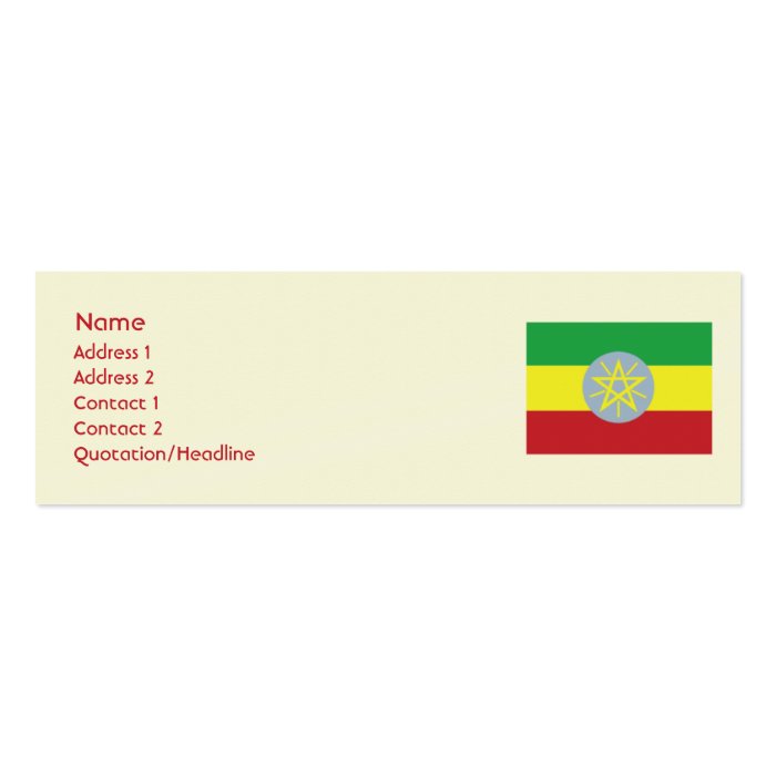 Ethiopia   Skinny Business Cards