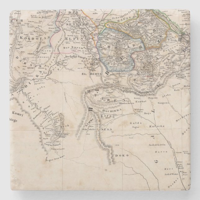 Ethiopia, Somalia, Africa Stone Coaster (Front)