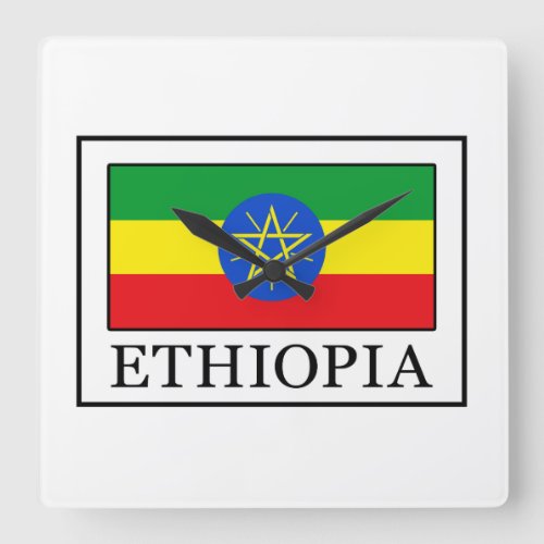 Ethiopia Square Wall Clock