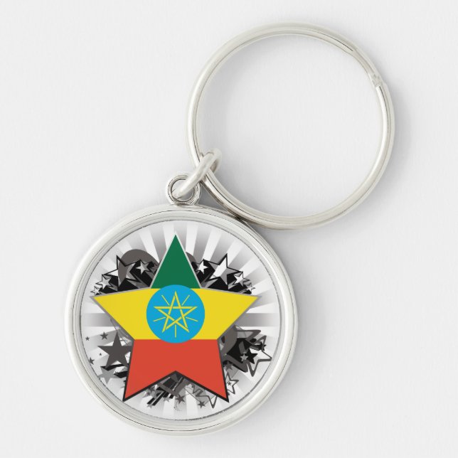 Ethiopia Star Keychain (Front)