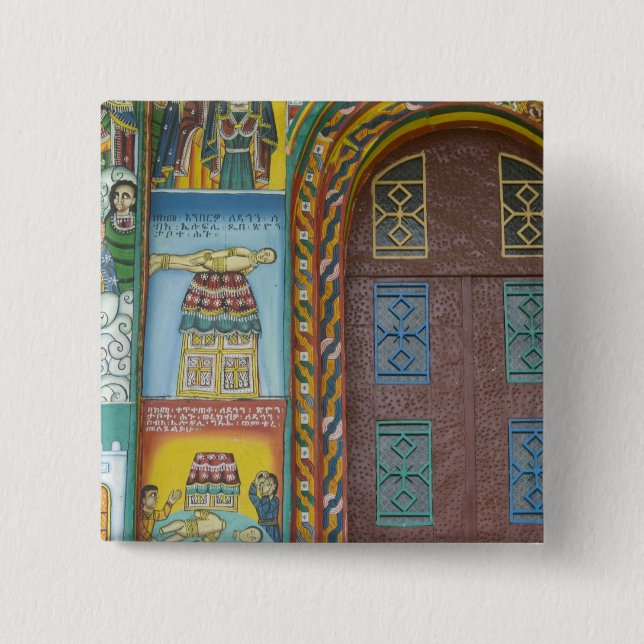 Ethiopia:  Tigray Region, Axum, Christ Church, Button (Front)