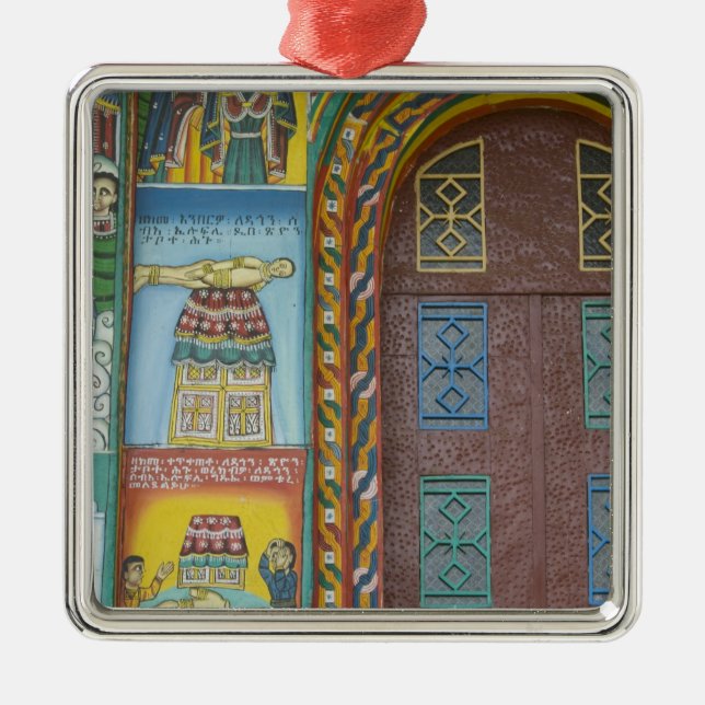 Ethiopia:  Tigray Region, Axum, Christ Church, Metal Ornament (Front)