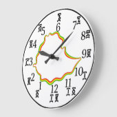 Ethiopia Time Clock - Amharic & English Numbers (Angle)